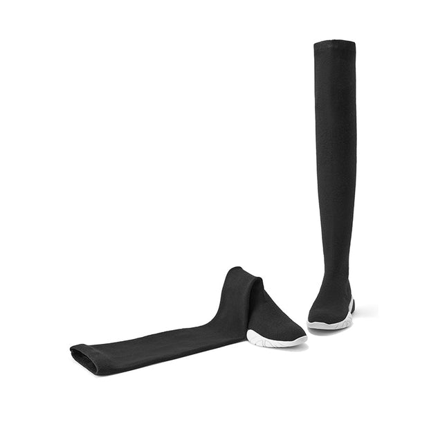 Slimming Stretchy Thermal Over the Knee Boots-4