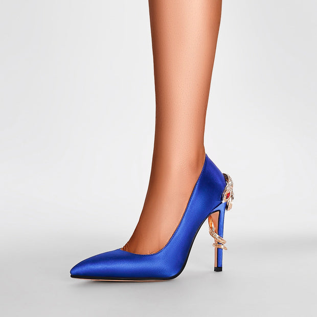 Slithering Crystal Serpent Stiletto Heel Pumps-3