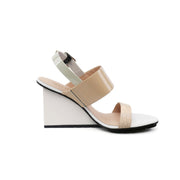 Solid Multi-Strap Slingback Wedge Sandals-2