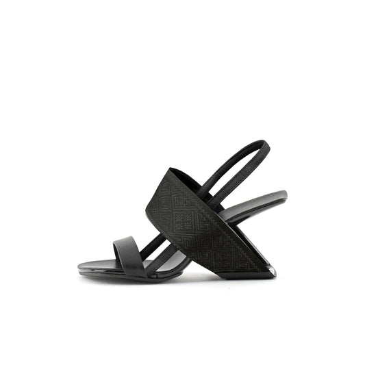 Square Toe Thick Strap Slip On Sandals-0