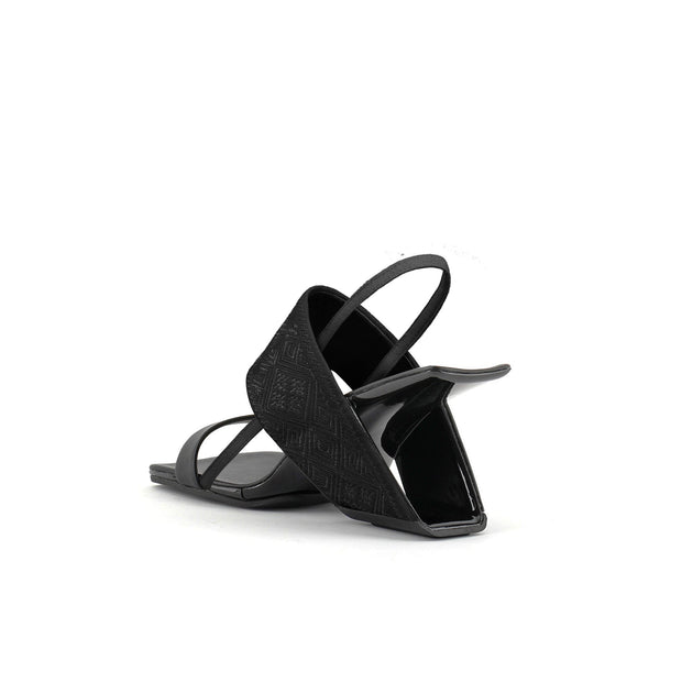 Square Toe Thick Strap Slip On Sandals-3