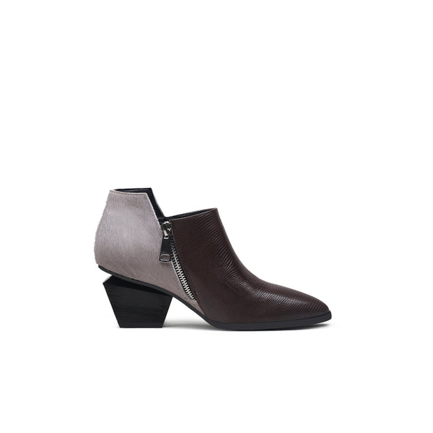 Modern Suede Leather Paneled Ankle Boots-2