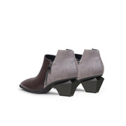 Modern Suede Leather Paneled Ankle Boots-3