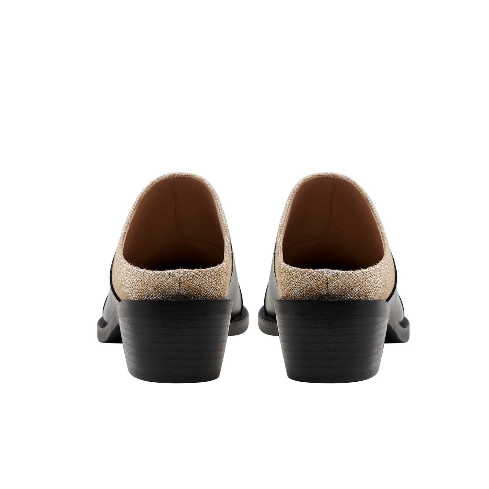 Summer Two Tone Chunky Country Mules-3