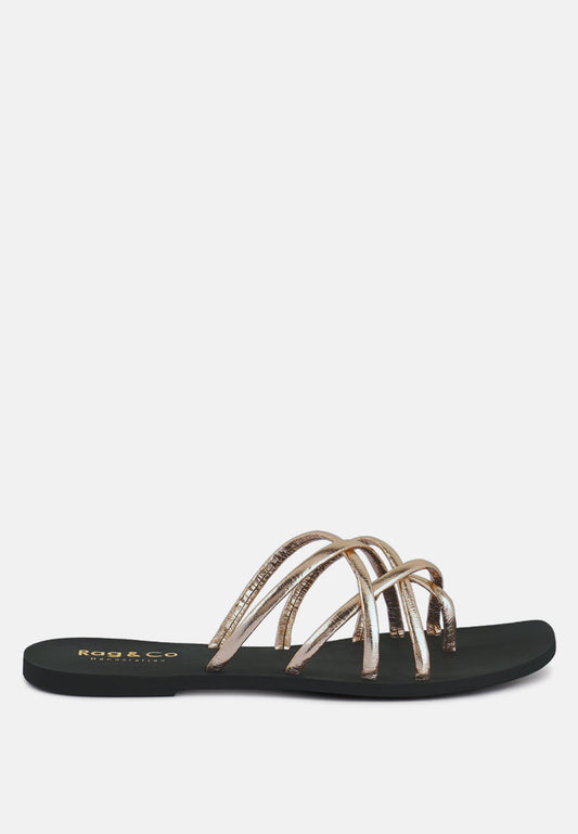 Sweetin Strappy Flat Slip On Sandals-0