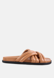 Tora Quilted Strap Slider Flats-5