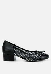 Tudum Rhinestone Detail Mesh Ballerinas-6
