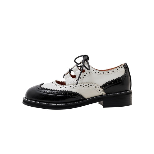 Two Tone Oxford Lace Up Shoes-0