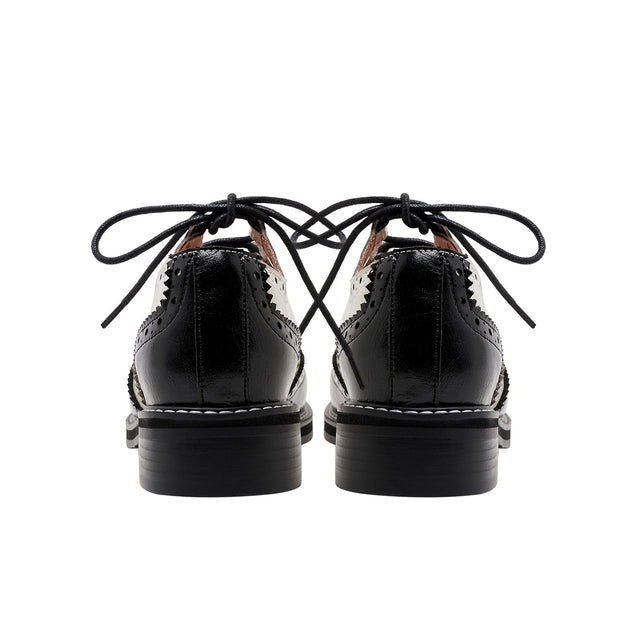 Two Tone Oxford Lace Up Shoes-3