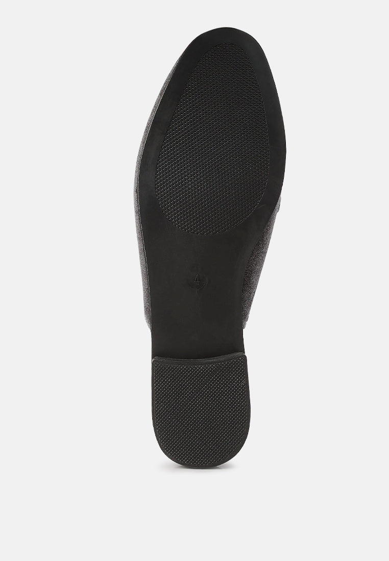 Velvet Buckled Flat Mules-4