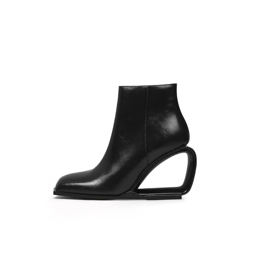 Venus Hollow Wedge Leather Boots-0