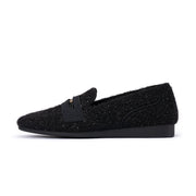 Versatile Soft Sole Slip On Tweed Loafers-0