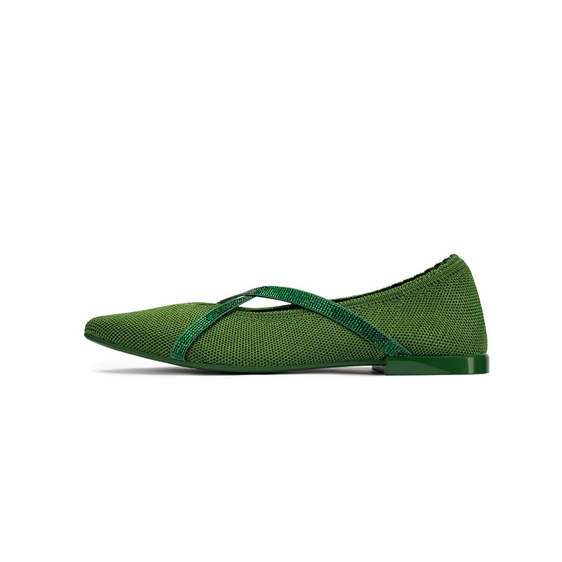 Voguish Pointed Toe Flats-5