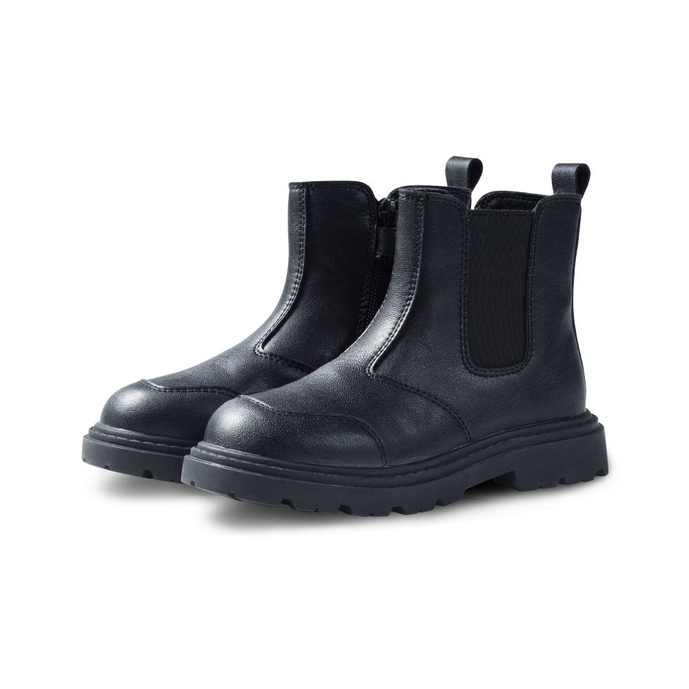 Warm Wrap Non-Slip Black Chelsea Boots-2