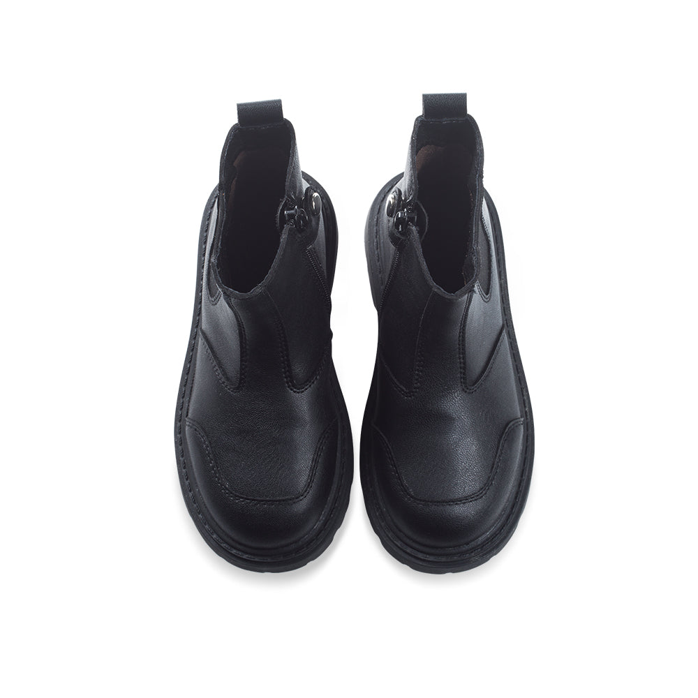 Warm Wrap Non-Slip Black Chelsea Boots-4