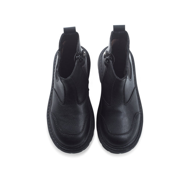 Warm Wrap Non-Slip Black Chelsea Boots-4