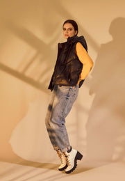 Women's White Combat Boot - Stylish 9cm Block Heel-4