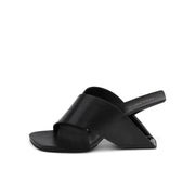 Woven Leather Modern Wedge Sandals-0