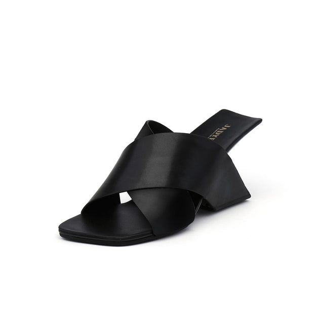 Woven Leather Modern Wedge Sandals-1