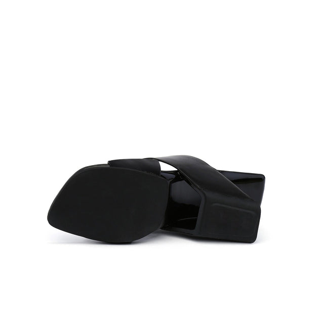 Woven Leather Modern Wedge Sandals-4